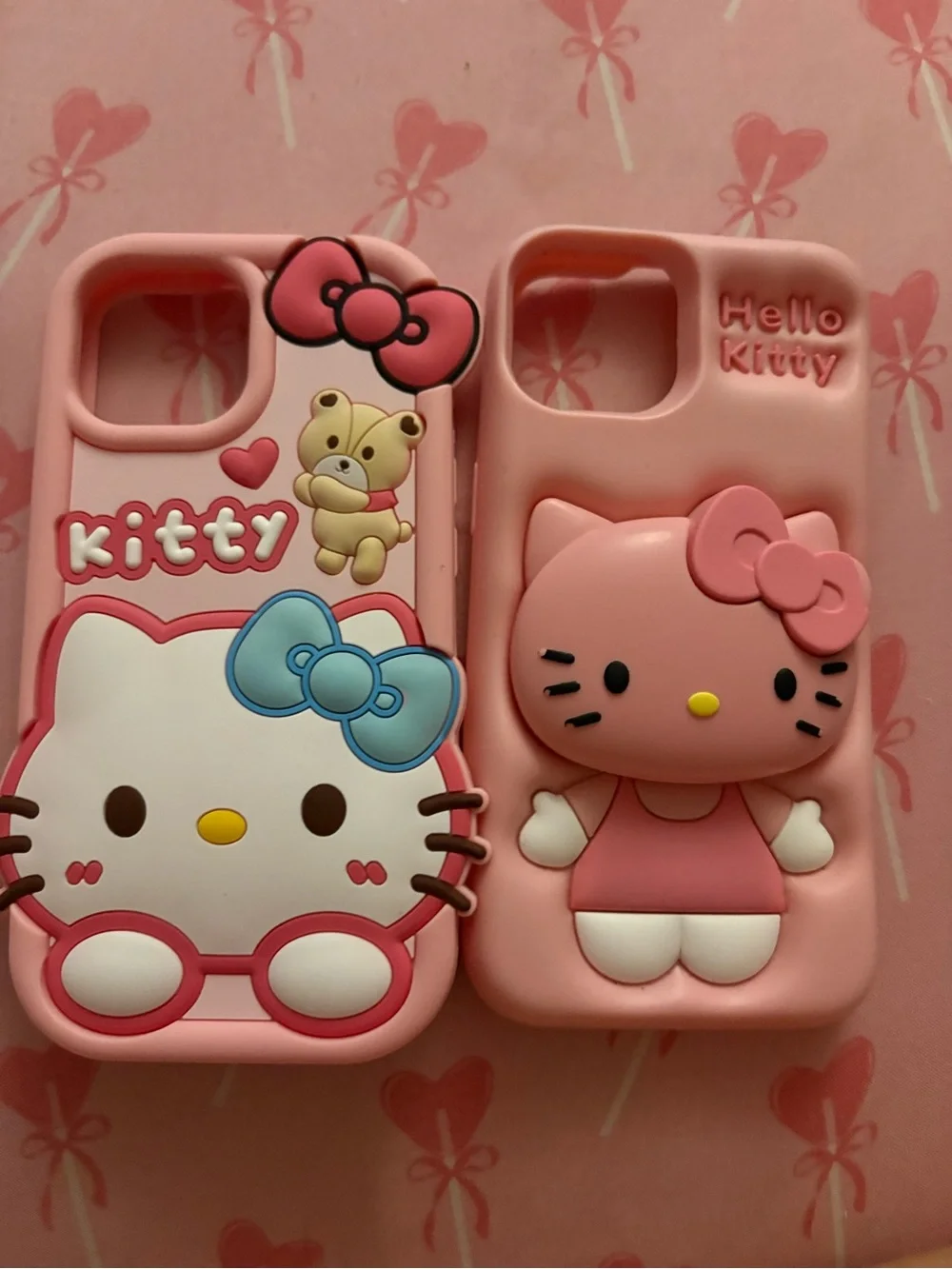 Hello Kitty Pink Silicone iPhone Case Duo